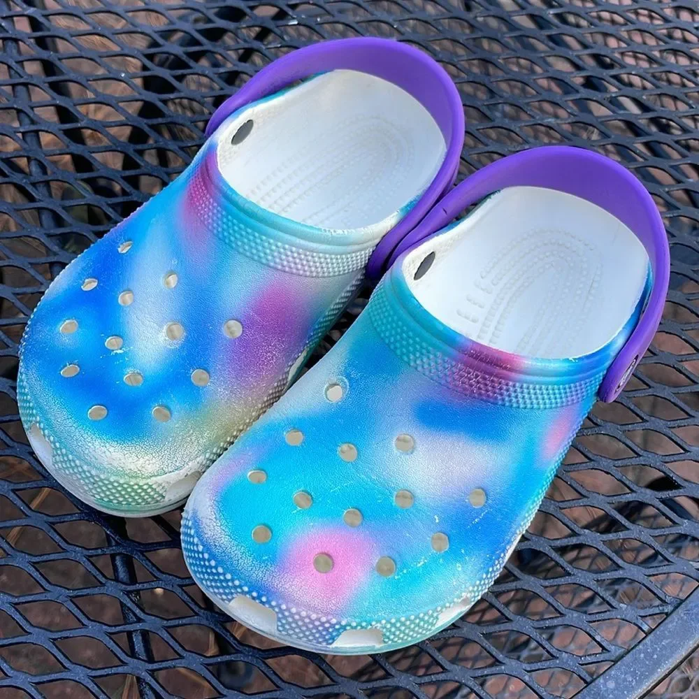 Crocs Classic Clog Solarized Tie Dye Kids Junior Size 2